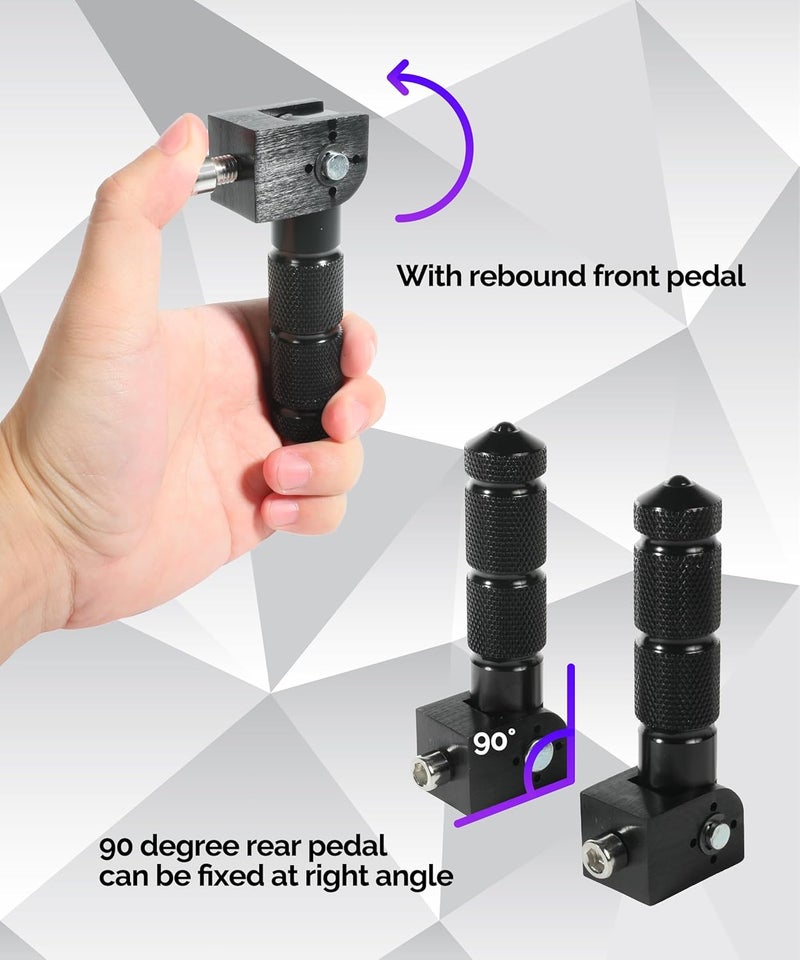 RACOONA Foot Pegs,Bike Pegs,Foldable Motorcycle Foot Pegs,Car Accessories 8MM Motorcycle Pegs,90 Degree Fixed Folding Passenger Pedal,Universal Footpeg Aluminum Pedals for Electric Motor Bicycle ATV - Image 4
